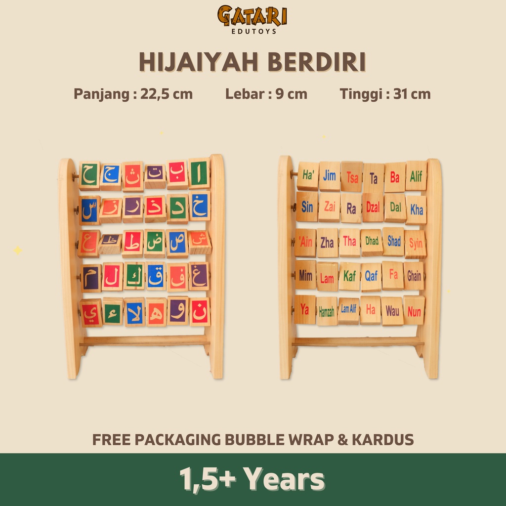 Jual Gatari Edutoys - Hijaiyah Berdiri / Mainan Belajar Hijaiyah (FREE ...