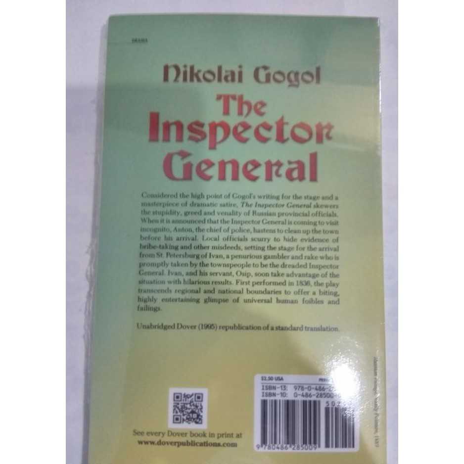 Jual Buku Import The Inspector General by Nikolai Gogol BI820 Shopee