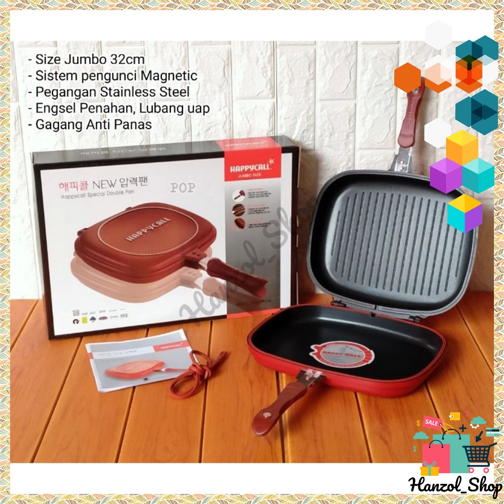  Happycall Double Grill Pan Korean Original Model JUMBO