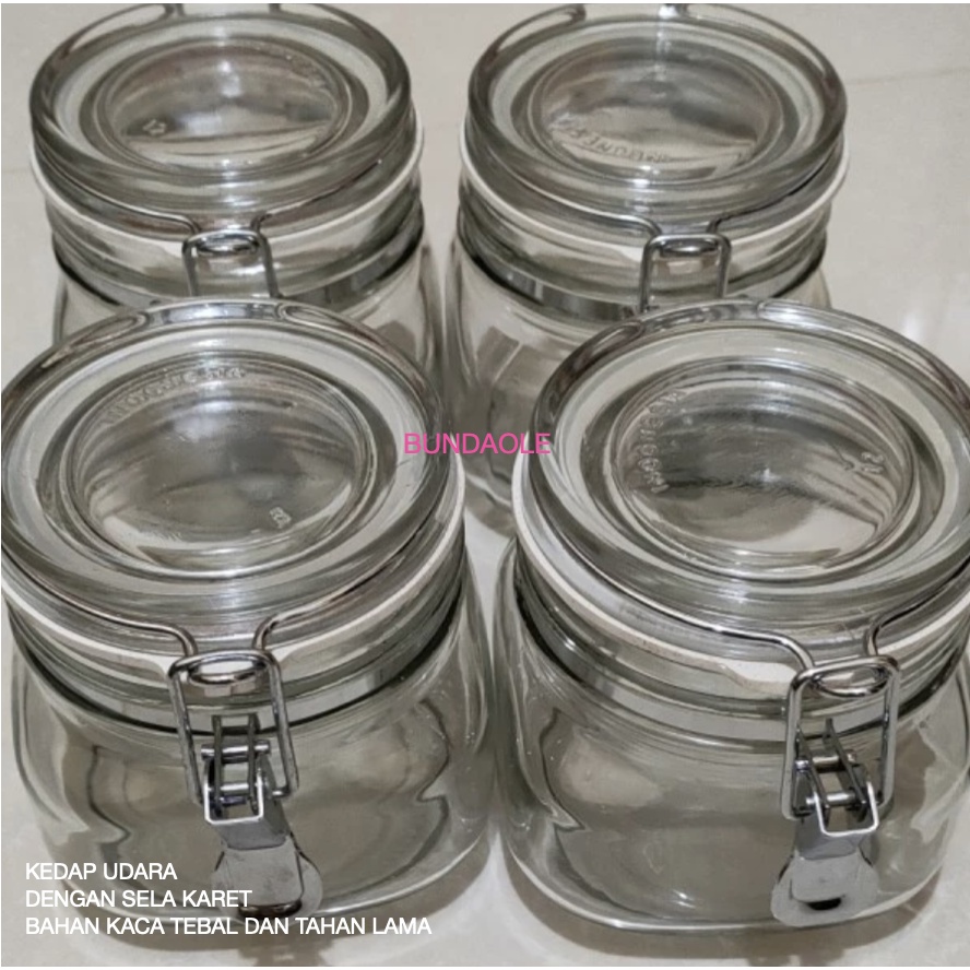 Jual Toples Kaca Kedap Udara Air Tight Glass Food Storage Wadah Kopi ...