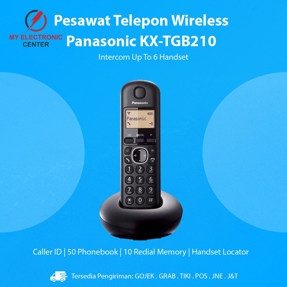 Jual Telepon Wireless Cordless Panasonic Kx Tgb Telephone Rumah Kantor Black Shopee