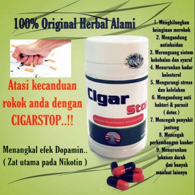 Jual OBAT BERHENTI MEROKOK CIGARSTOP OBAT KECANDUAN ROKOK | Shopee ...