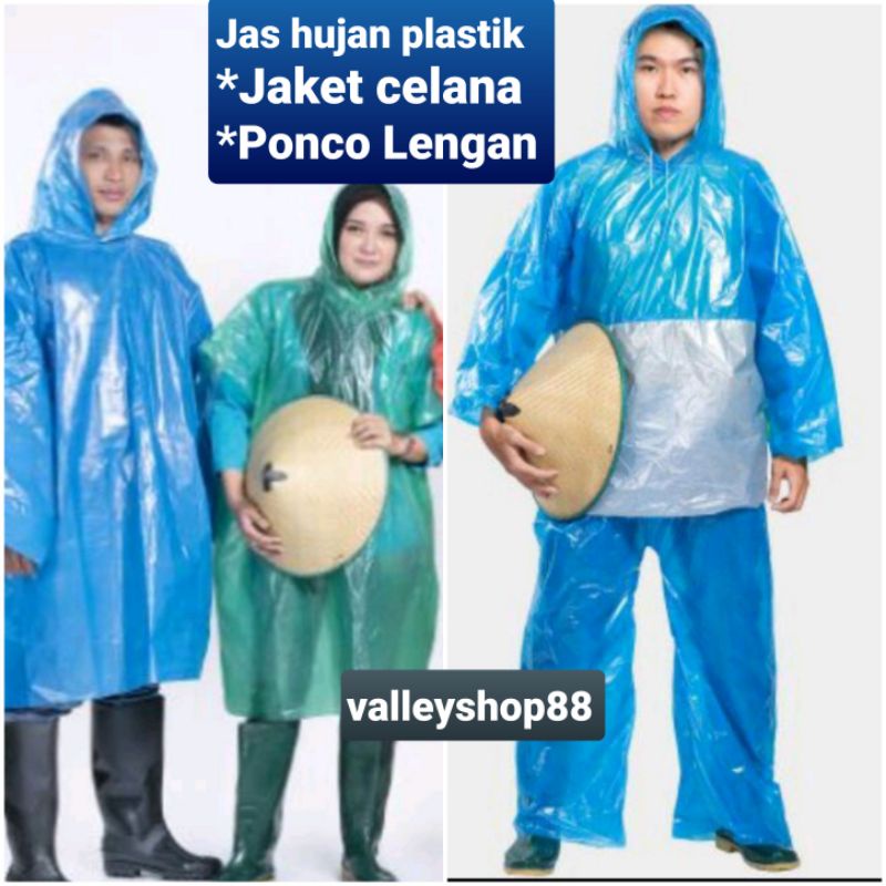 Jual Jas Hujan Plastik/ Jas Hujan HDPE/ Jaket Celana Plastik/ponco ...