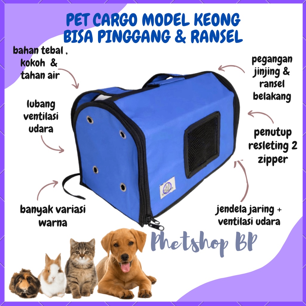 Jual PET CARGO CARRIER 2in1 TAS KUCING ANJING KELINCI BISA JINJING