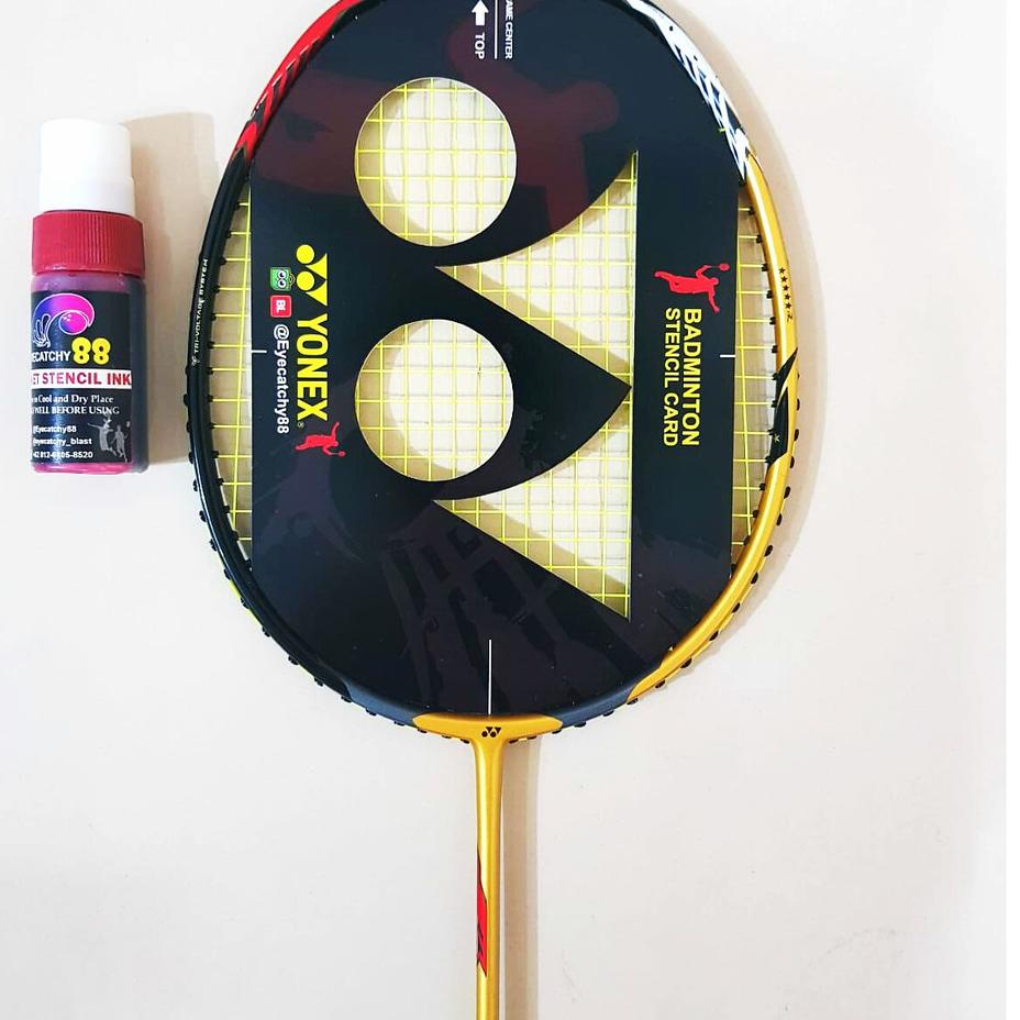 Jual Tinta/Ink dan Stencil Card Badminton/Logo Raket/ Cetakan Raket