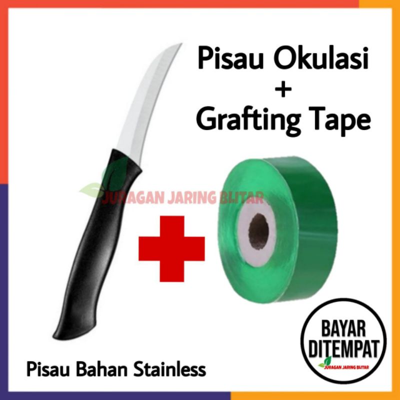 Jual Paket Grafting Tape Pisau Okulasi Lokal Sambung Pucuk Cangkok