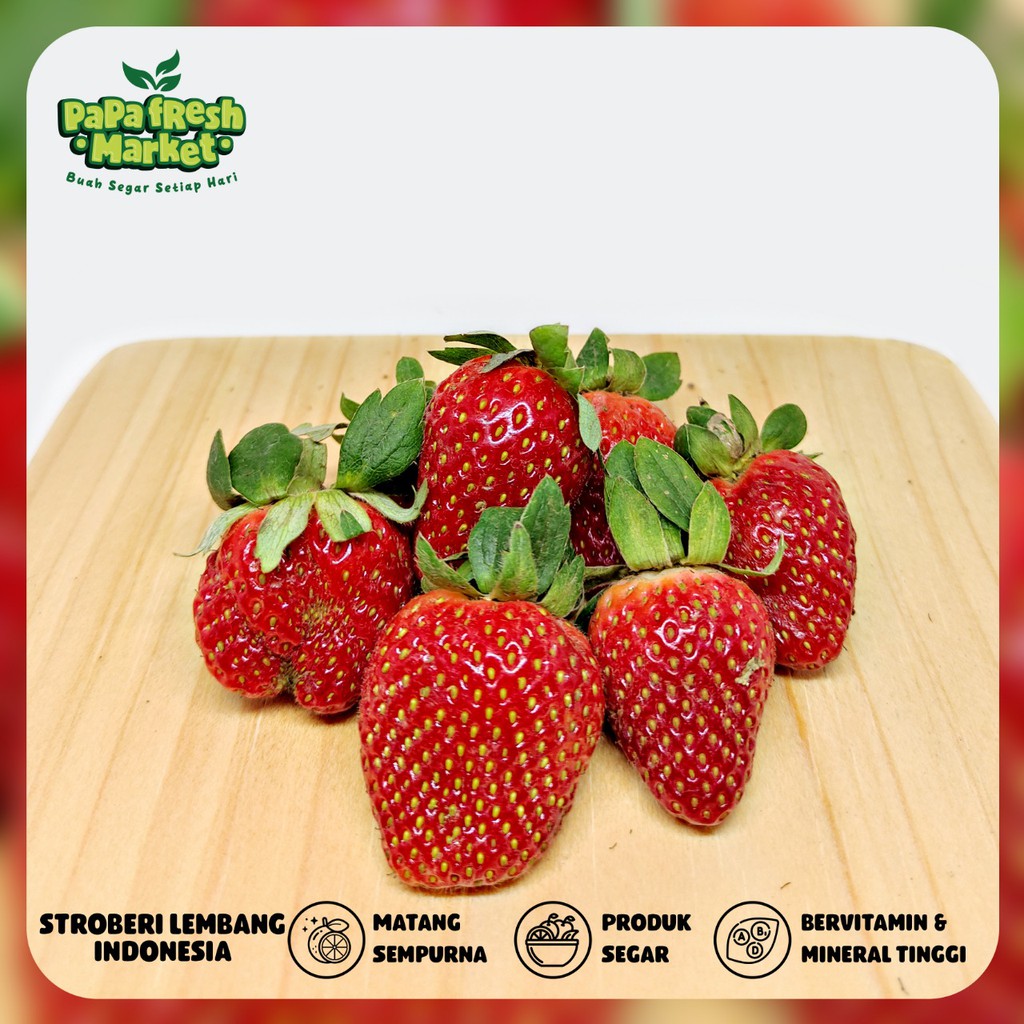 Jual STRAWBERRY ORGANIK BANDUNG 1 PACK ( 140 GR ) - VITAMIN C BOSTER ...