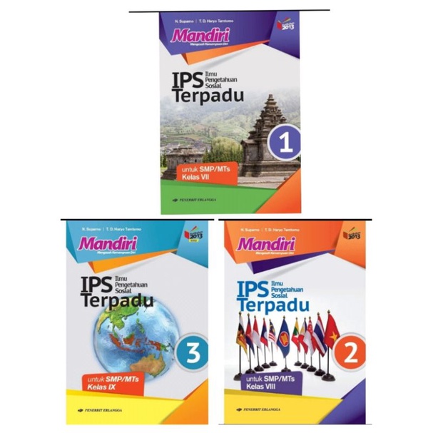 Jual BUKU MANDIRI IPS TERPADU KELAS 7 8 9 SMP ERLANGGA REVISI K13 ...