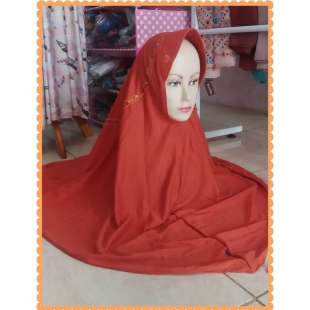 Jual Kerudung Rabbani hemy size l orange | Shopee Indonesia