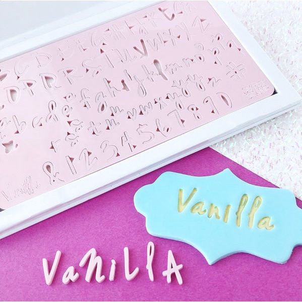 Jual Vanilla Small Sweet Stamp Alphabet Stamp Cake Emboss Embosser ...