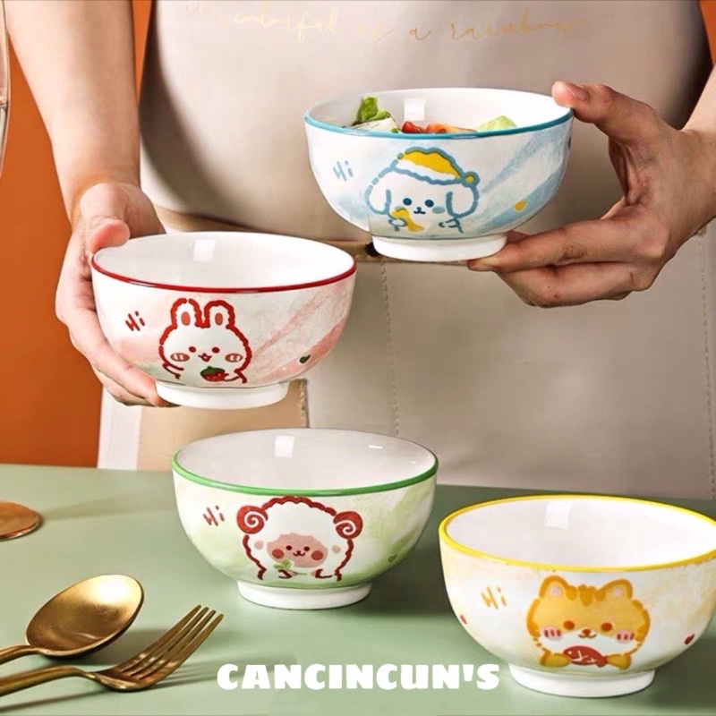 Jual KUMI RICE BOWL D-11CM/Mangkuk nasi keramik lucu cute bulat ...