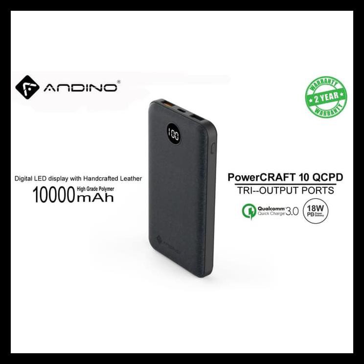 Jual Andino Powercraft 10 Qcpd Digital Led Display Powerbank 10000Mah ...