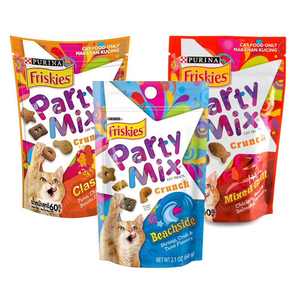 Jual Party Mix Cat Treats 60 gr Snack Kering Kucing Shopee Indonesia