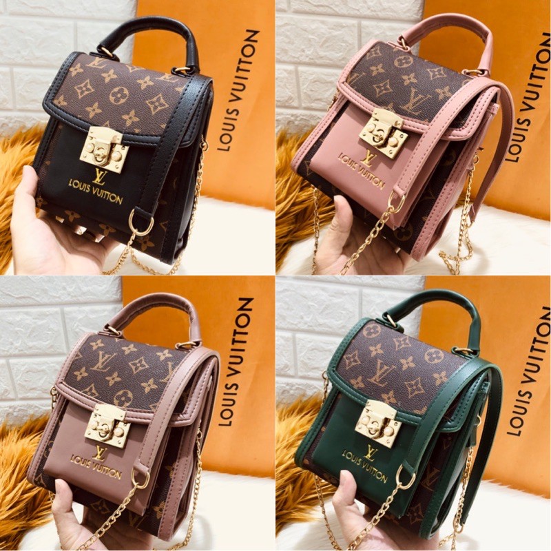 Jual ( PROMO SALE ) BEST SELLER TAS WANITA HANDBAG LV SLING BAG JENYFER  4RUANG SELEMPANG IMPORT MURAH