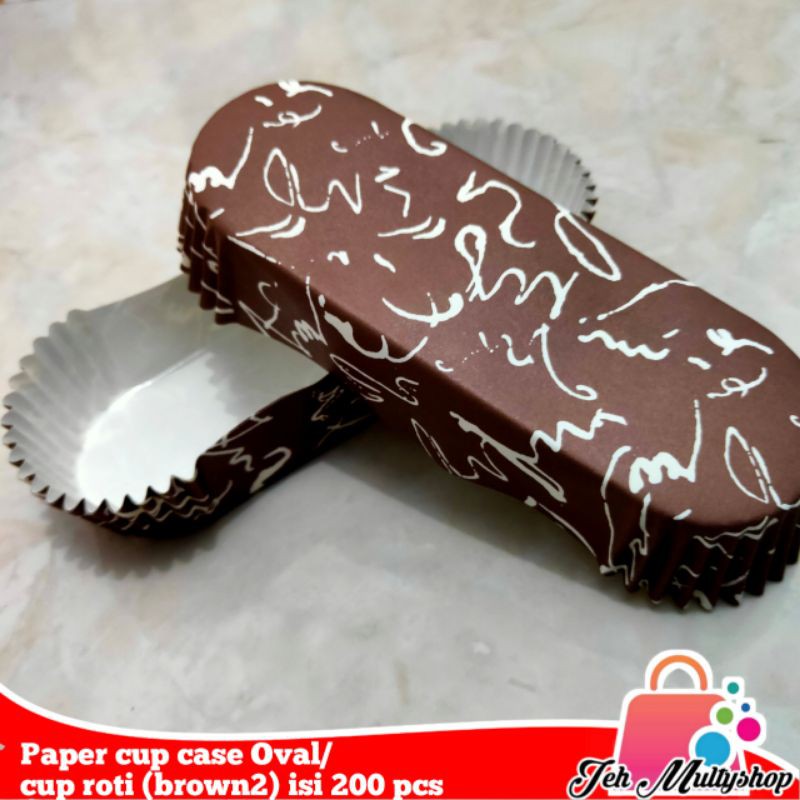 Jual Paper cup case Oval/cup roti (brown2) isi 200 pcs | Shopee Indonesia
