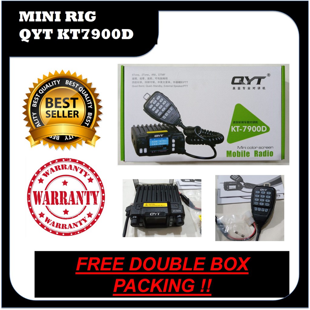 Jual Mini RIG QYT KT7900D 4 Band, Quad VHF UHF KT 7900D 7900 D Mobile ...