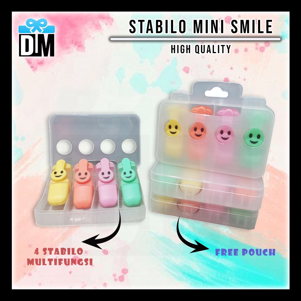 Jual Stabilo Mini Highlighter One Set Satu Set Stabilo Warna Warni ...