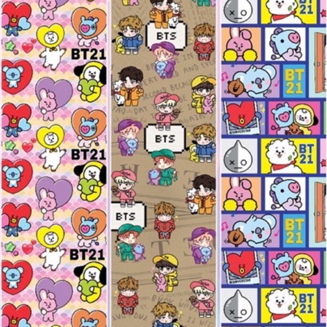 Jual KERTAS KADO / BUNGKUS KADO BTS / BT21 LUCU MURAH | Shopee Indonesia