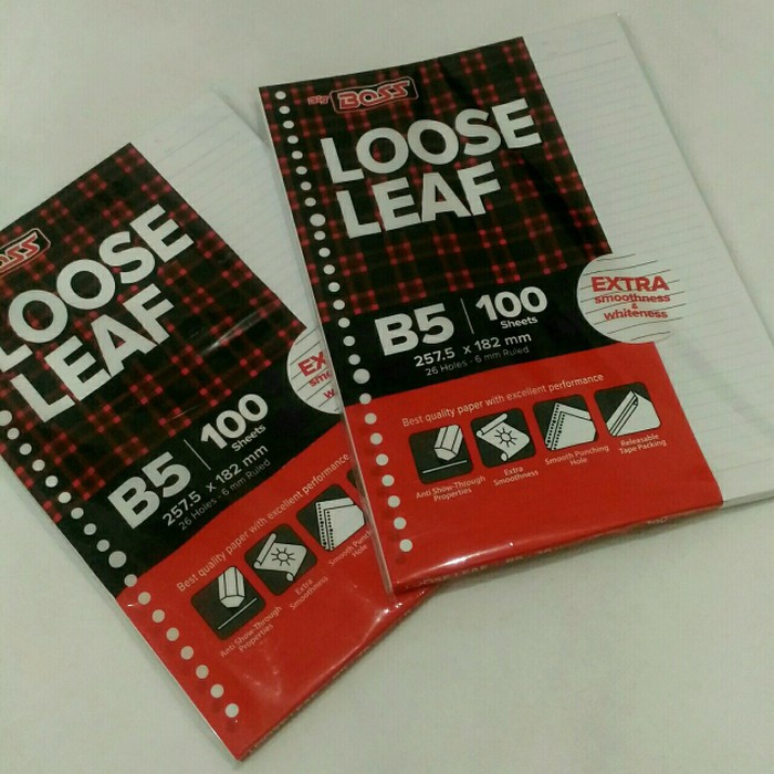 Jual Kertas Loose Leaf / File B5 100 Paperline / Big Boss | Shopee ...