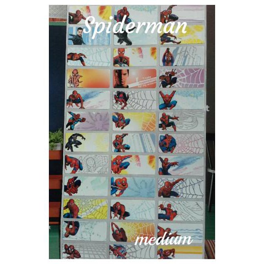 Jual Sticker Label Nama Waterproof SPIDERMAN | Shopee Indonesia