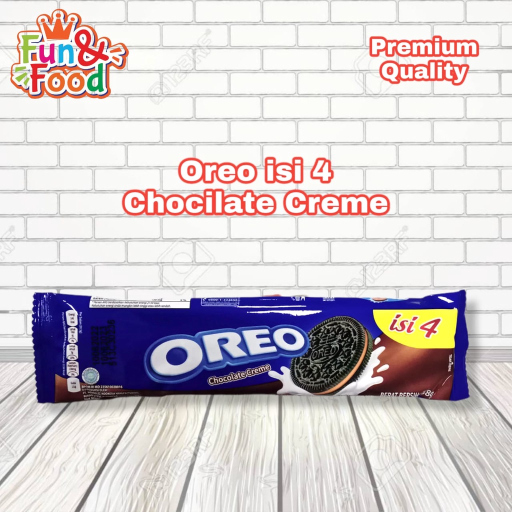 Jual Oreo Sandwich Chocolate Creme 38gr / Biskuit Oreo Krim Coklat Isi ...