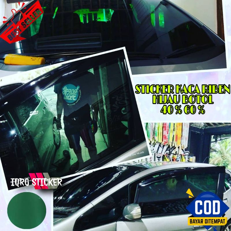 Jual Sticker kaca film riben hijau 40% 60% / sticker anti gores kaca ...
