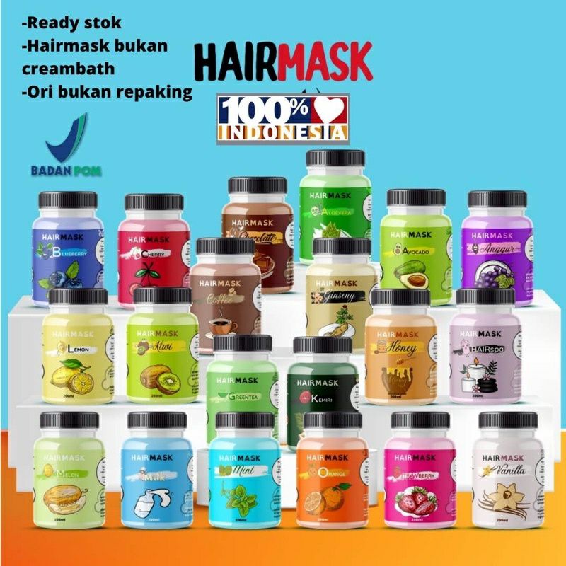 Jual BPOM HAIR MASK MASKER RAMBUT ALA SALON 200ml BUKAN REPACKING ...