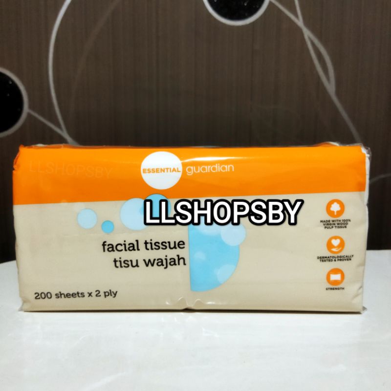 Jual tisu guardian facial tissue tisu wajah 200 sheets 2ply | Shopee ...