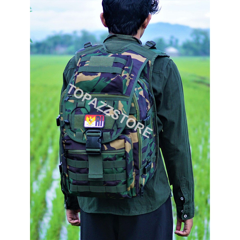 Jual Tas Tentara Tactical Army Loreng Militer Ransel TNI Doreng ...