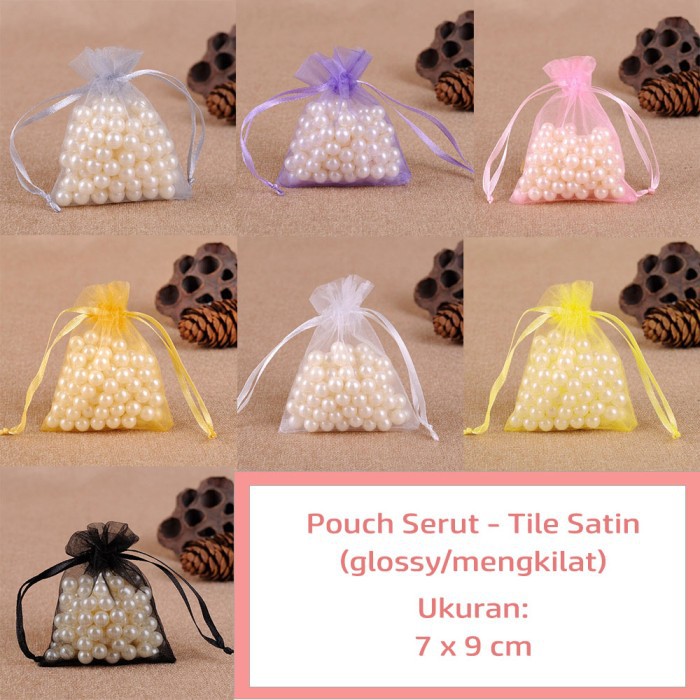 Jual Gift Pouch Kantung Serut Tile Gift Snack Suvenir Aneka Warna 7x9 ...
