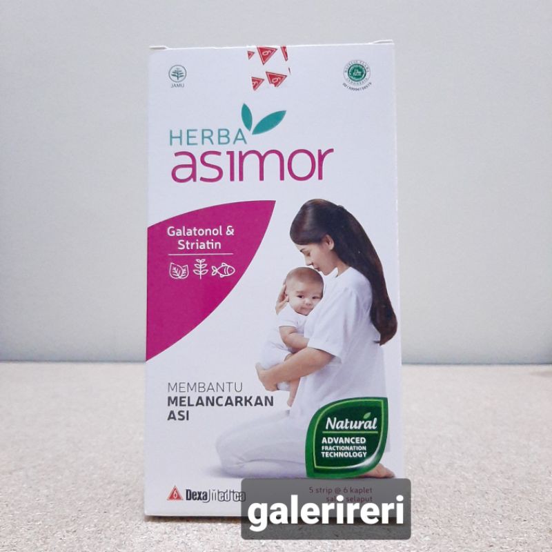 Jual Herba Asimor Box 30 Kaplet Asi Booster Pelancar Asi Shopee Indonesia