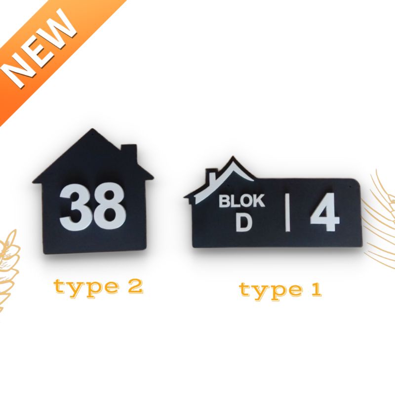 Jual nomor rumah/plat nomor rumah/dekorasi/perlengkapan rumah/penanda