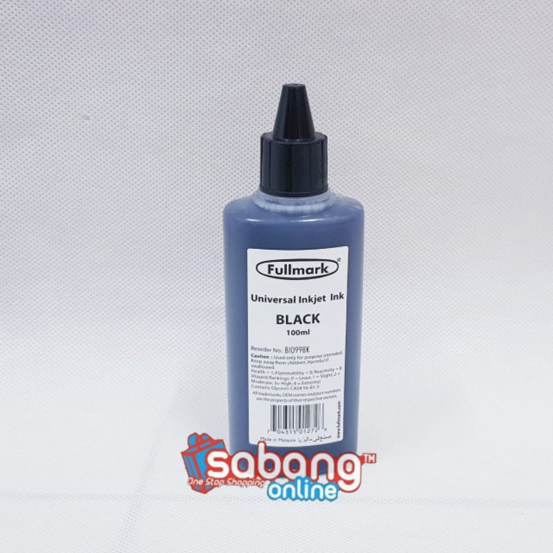 Jual TINTA INKJET UNIVERSAL FULLMARK 100ML / TINTA FULLMARK 100ML ...
