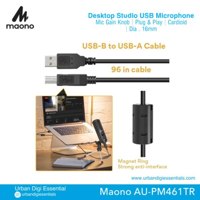 MAONO AU-PM461TR – Kit Micro USB Portable Cardioïde – 192kHz/24bit – Idéal Podcast, Streaming, Enregistrement