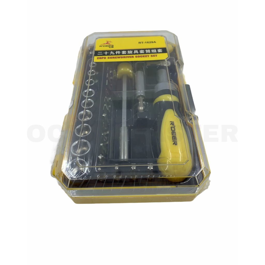 Jual Obeng Ratchet Set R’Deer RT-1629A | Shopee Indonesia