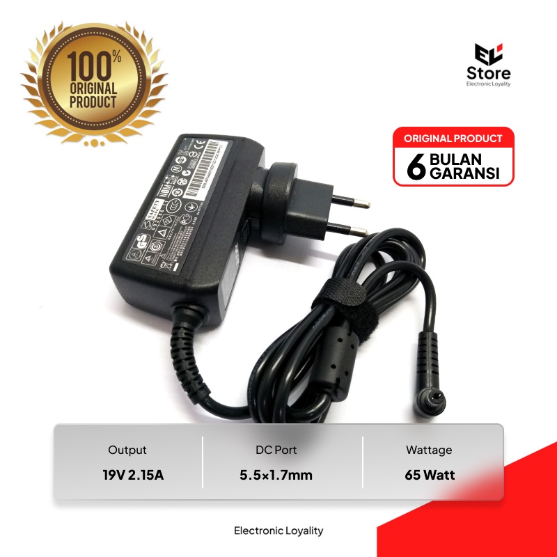40W Alimentatore per notebook Acer Aspire One AO521 19V 2.15A + 5.5*1.7mm