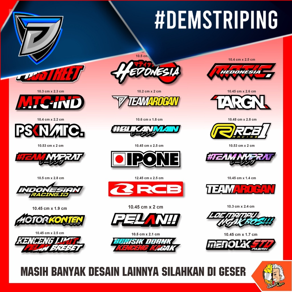 Jual Stiker Racing Terbaru / Stiker Motor / Stiker Sponsor / Sticker ...