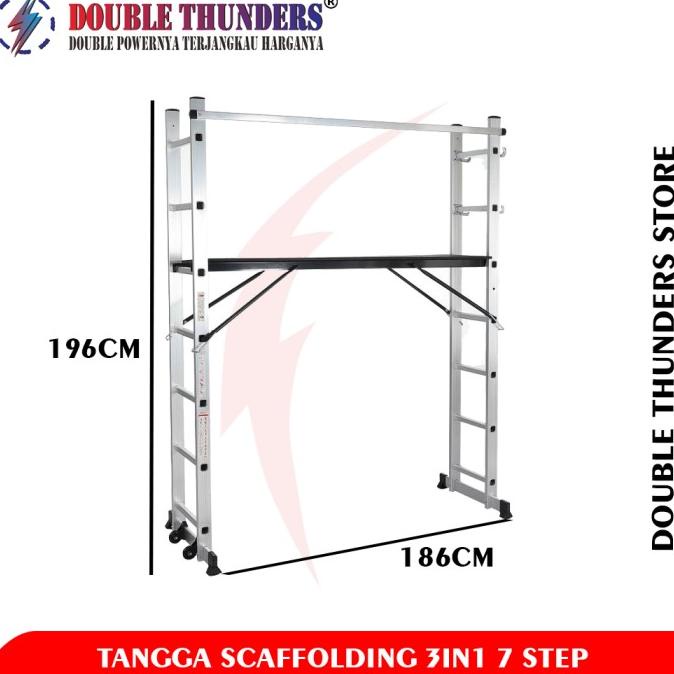 Jual DT Tangga Lipat Model H Tangga Scaffolding 3in1 7Step Lebar 1,8 ...