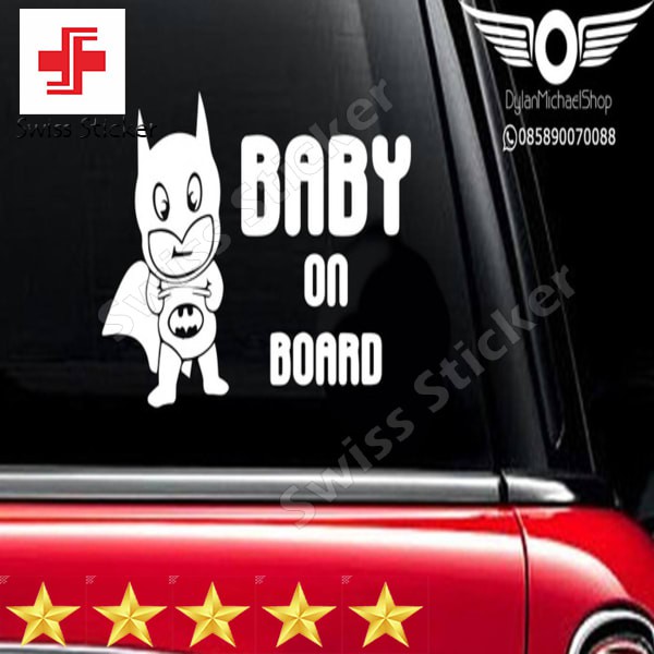 Jual Terlaris Stiker Mobil Bat Baby On Board Batman Super Hero Sticker