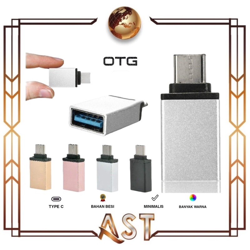 OTG USB Type C sambungan Tab C tipe C full besi
