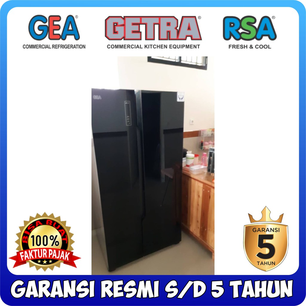 Jual Kulkas Gea Rc Ws Kulkas Pintu Side By Side Freezer Original Garansi Resmi Shopee