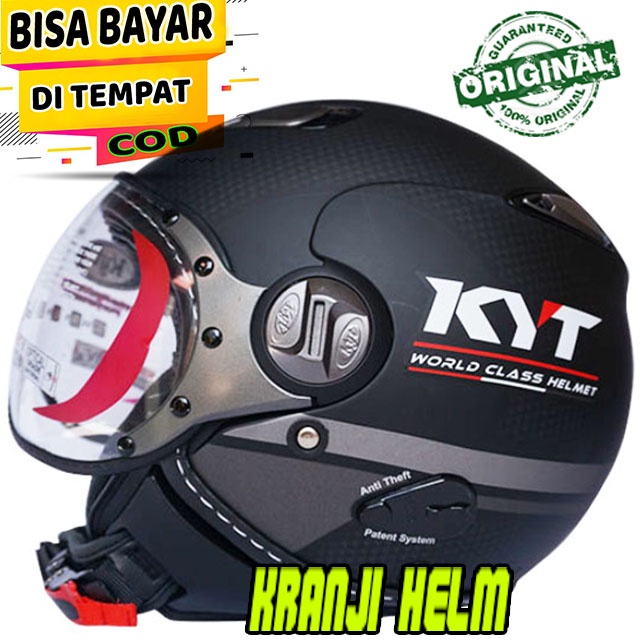 Jual Helm / Helm half face / Helm kyt elsico 3 black doft gunmetal