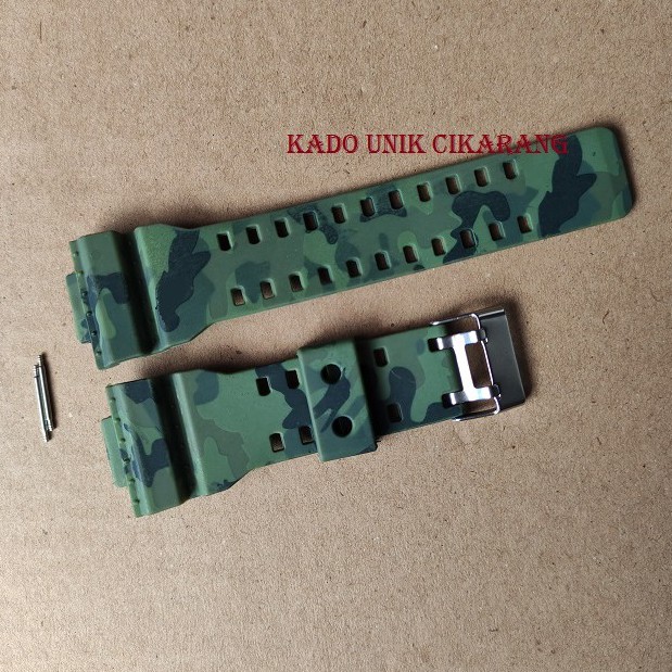 Jual Tali Strap Doreng Loreng Army Untuk Jam Tangan G-Shock GA-100