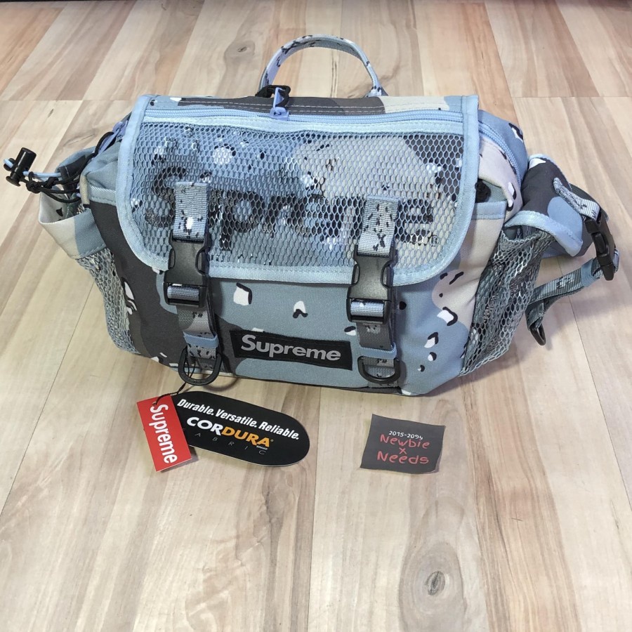 Supreme Waist Bag Ss20 Blue Camo Supreme SS20 Waist Bag Blue
