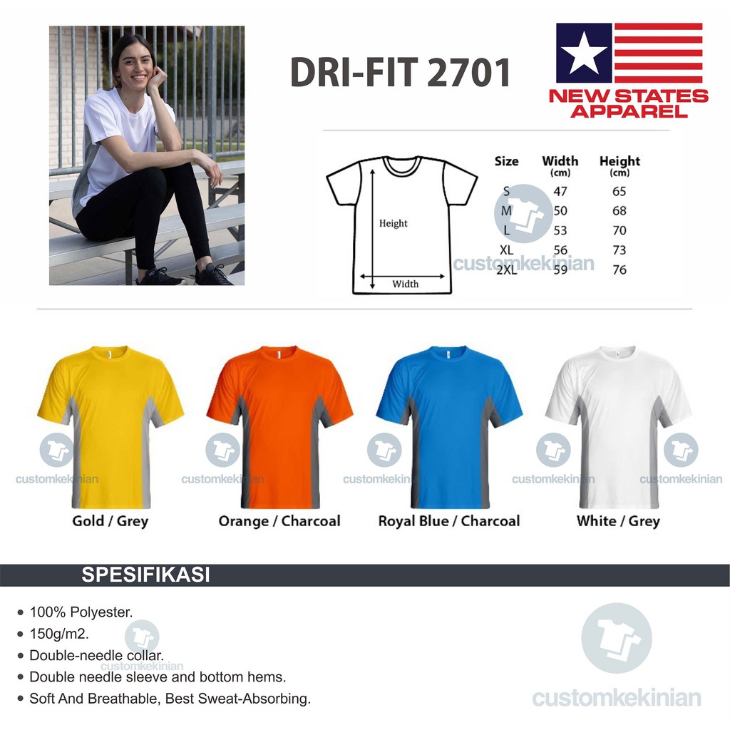 kaos polos dri fit