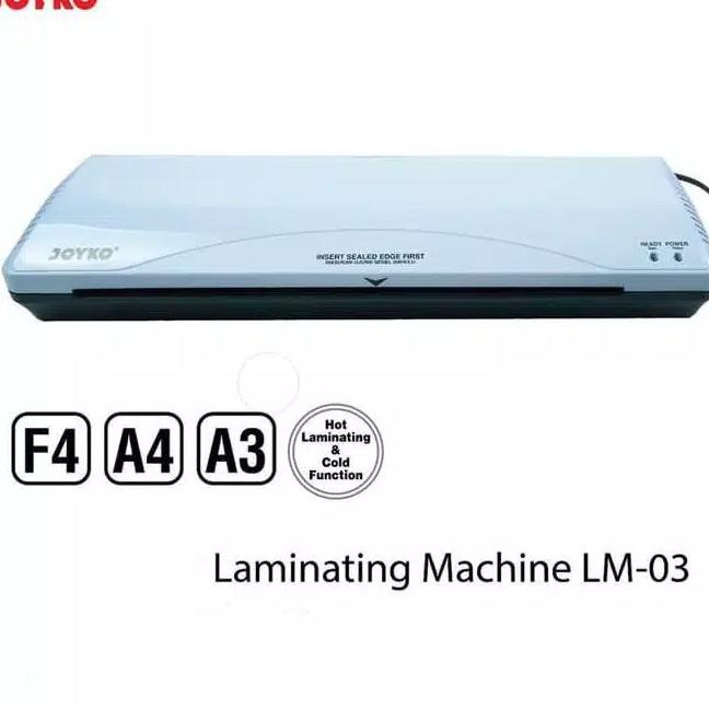 Jual MESIN LAMINATING JOYKO LM03 SIZE A4 F4 & A3 LAMINATOR LOW WATT LM