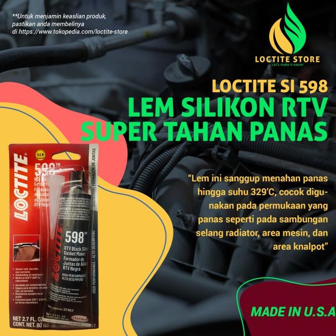 Jual LEM SILIKON RTV TAHAN PANAS UTK KARTER KNALPOT RADIATOR LOCTITE SI ...