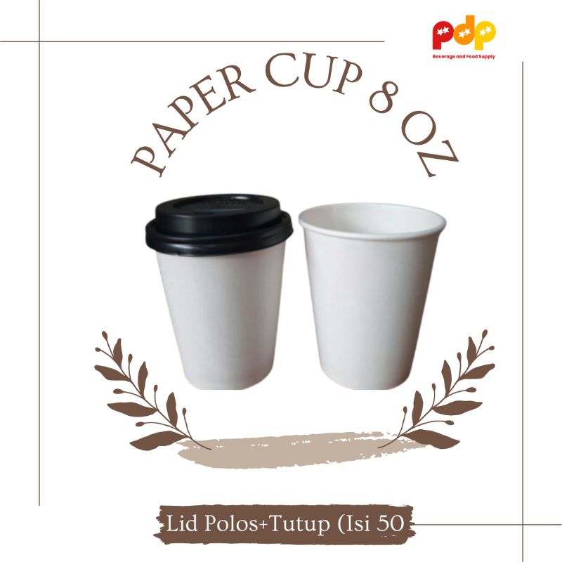 Jual Paper Cup 8 Oz Polos Hot Paper Cup Gelas Kertas Panas Gelas Kopi Shopee Indonesia 1399