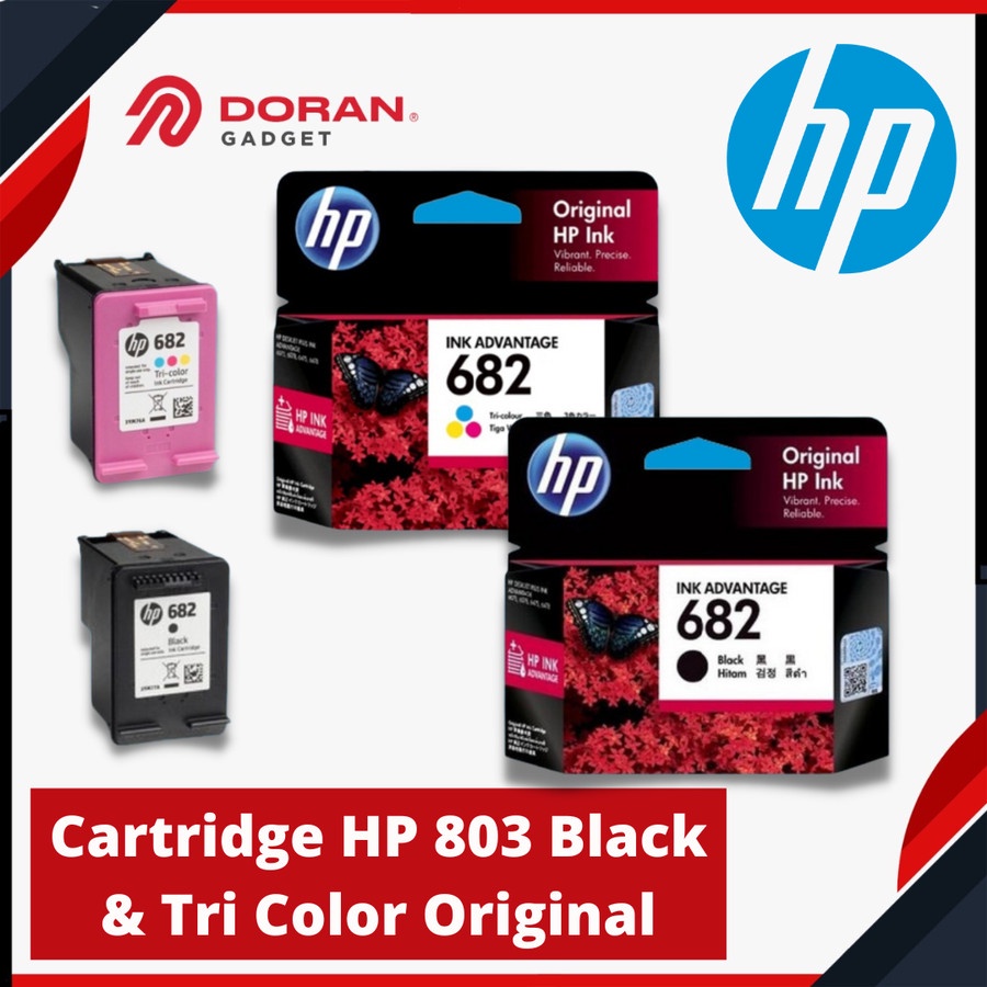 Jual Cartridge Tinta HP 682 Black + HP 682 Tri Color Original Ink