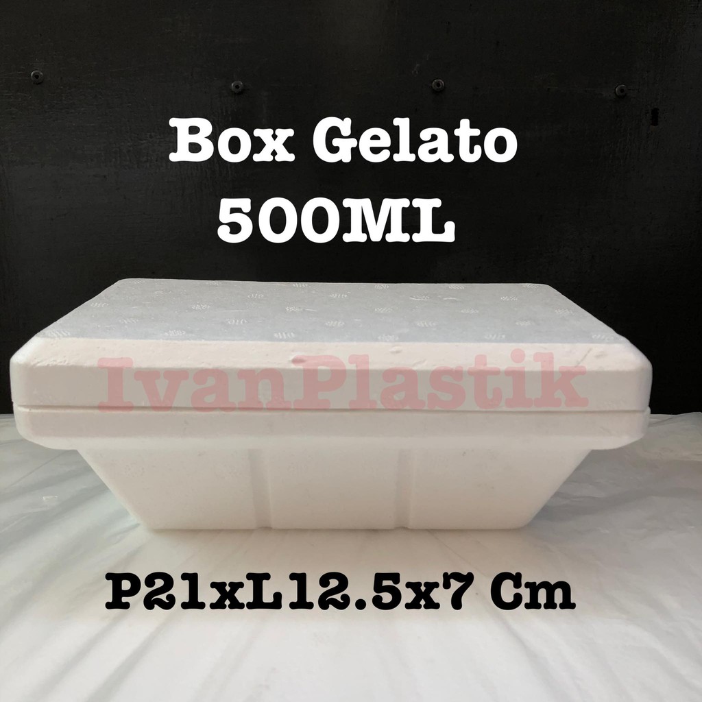 Jual STYROFOAM BOX ICE CREAM GELATO 500ML Shopee Indonesia